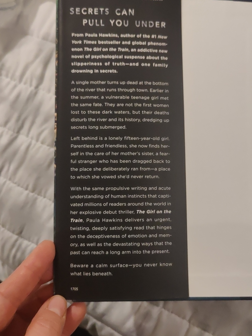 Into the Water by Paula Hawkins psychological thriller novel Hardcover - Picture 3 of 6